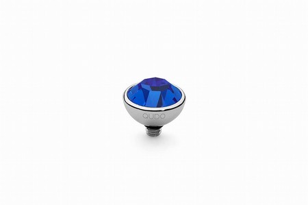 Qudo Silver Topper Bottone 10mm - Sapphire